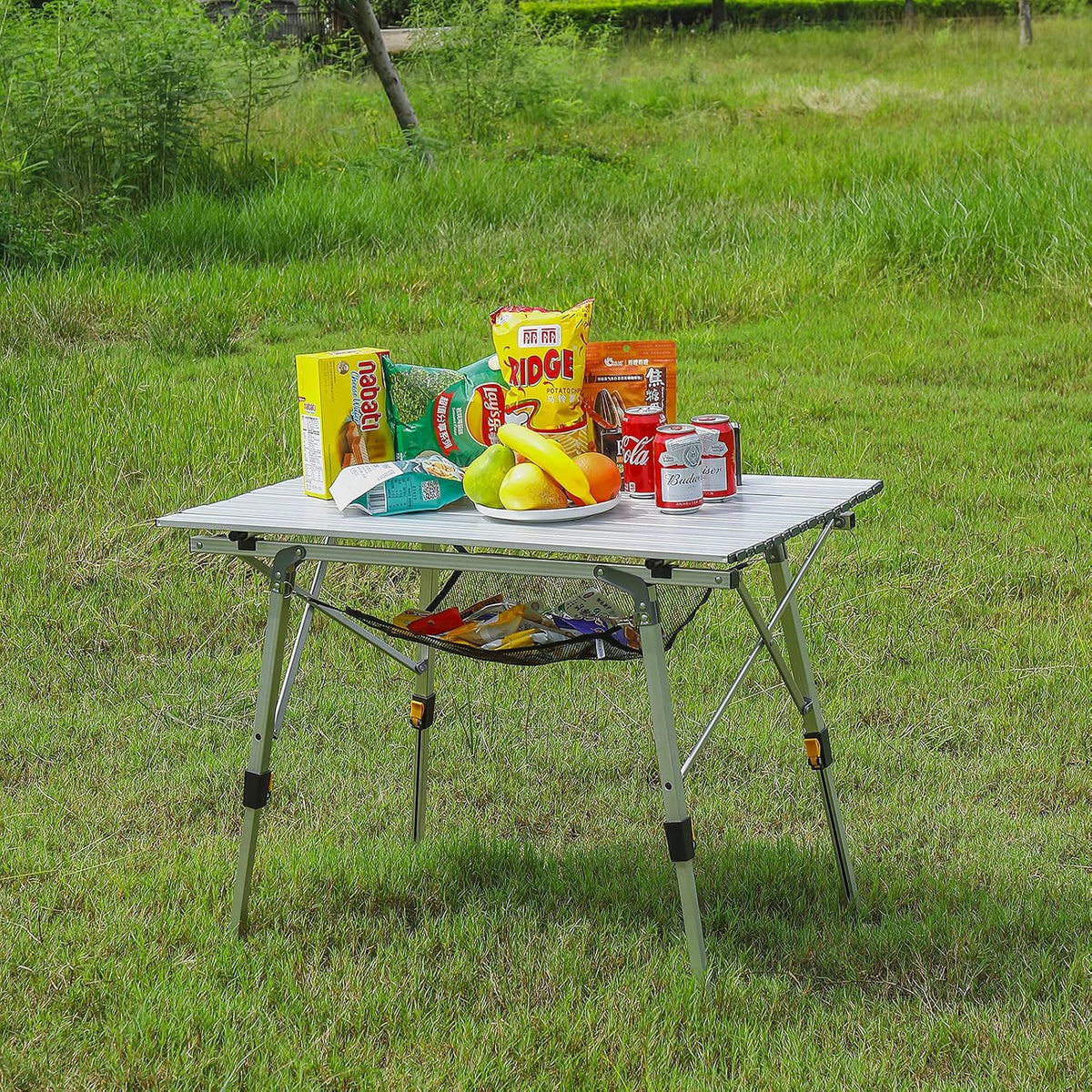 Folding Portable Camping Table with Aluminum Legs B6008