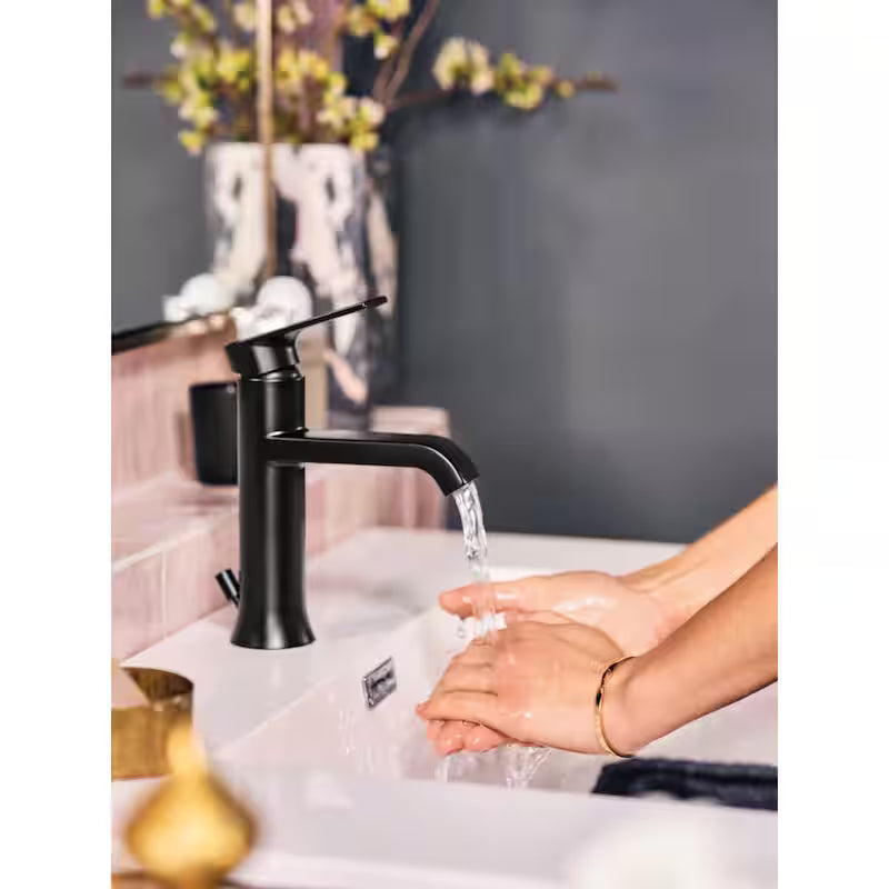 Single Handle Single Hole Bathroom Faucet Matte Black 2-pack K799181