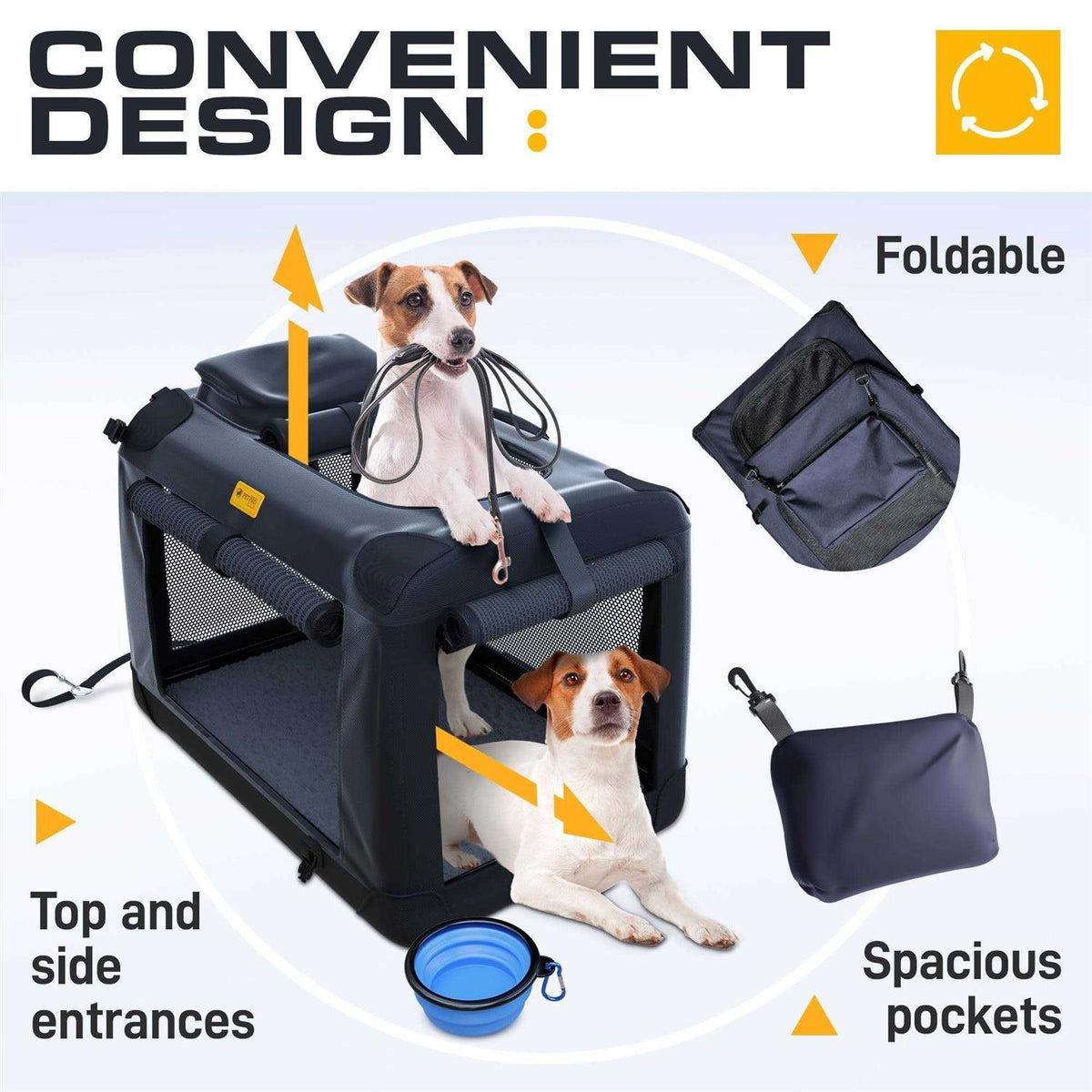 Collapsible Portable Dog Crate Kennel X22241