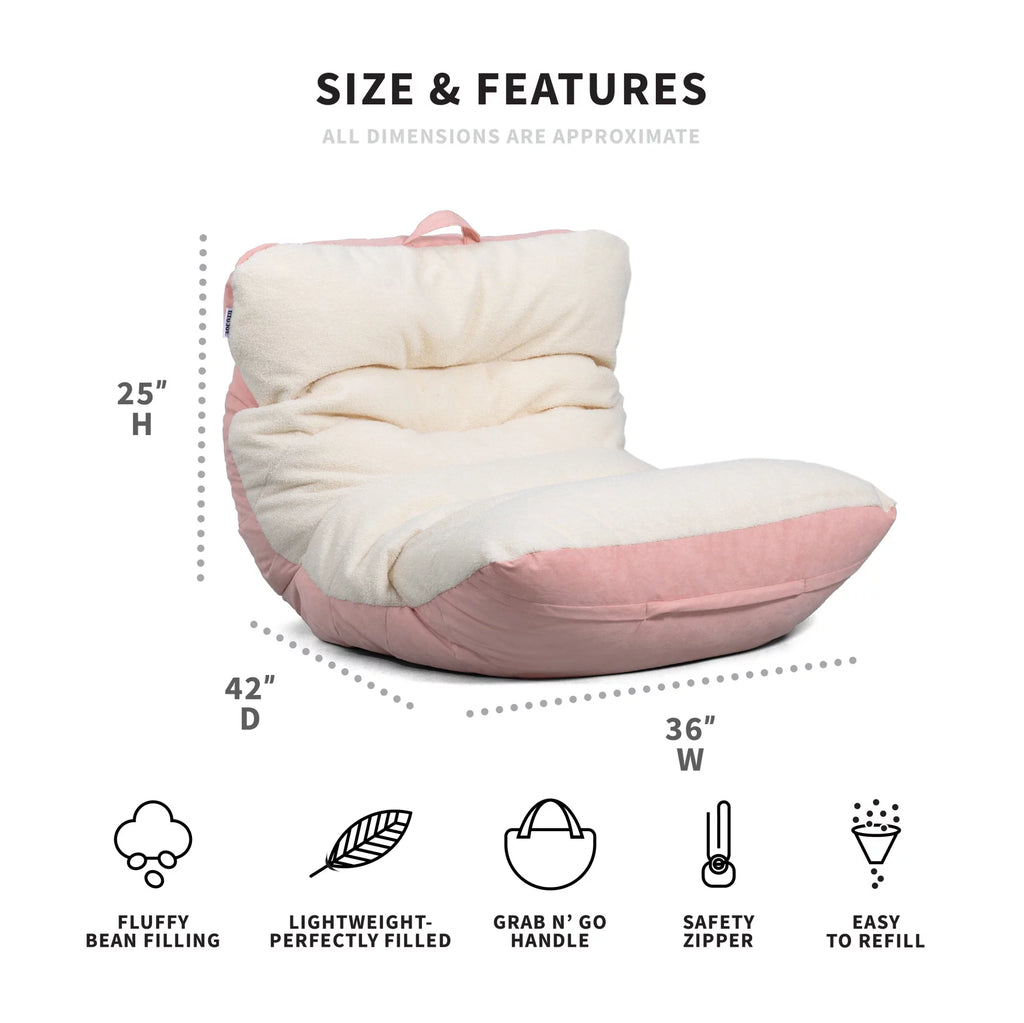Oat Sherpa Bean Bag Chair Y4480