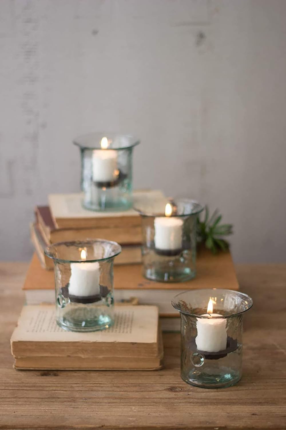 Decorative Glass Hurricane Candle Holder 8 Inch T324592