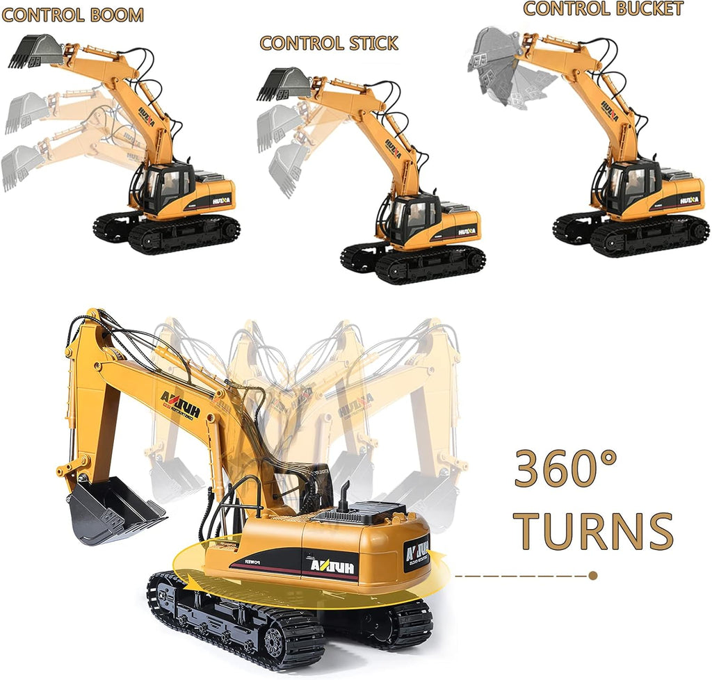 Remote Control Excavator Toy 1/14 Scale 15 Channel RC Excavator D7400