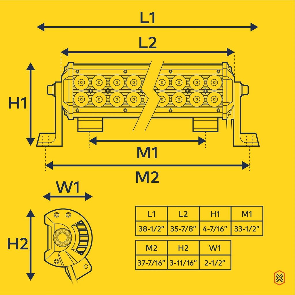 36" 234W LED Flood Spot Combo IP67 Y644