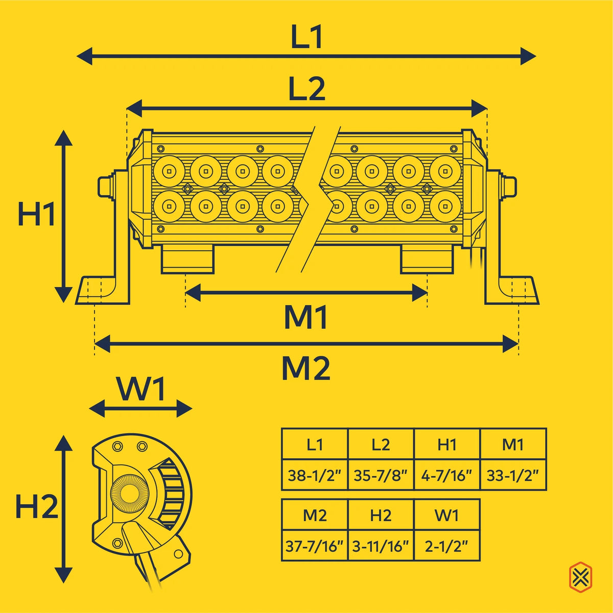 36" 234W LED Flood Spot Combo IP67 Y644
