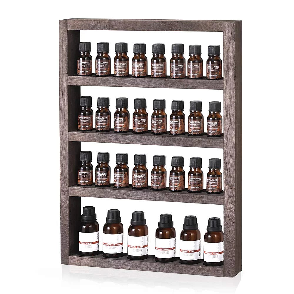 Wall Mounted Wooden Essential Oil Storage Rack D417102