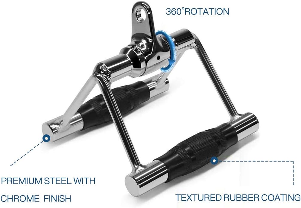 Tricep Press Down Cable Attachment, Double D Handle, Tricep Rope, Exercise Handles C56641