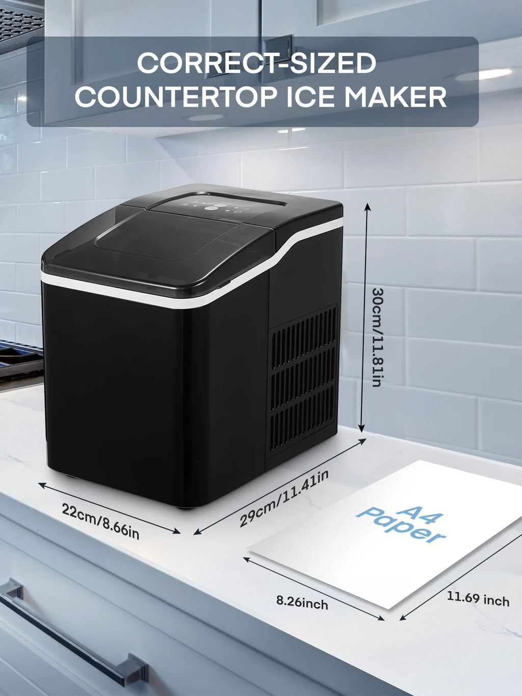 Countertop Ice Maker 2 Sizes Stainless Steel R6783