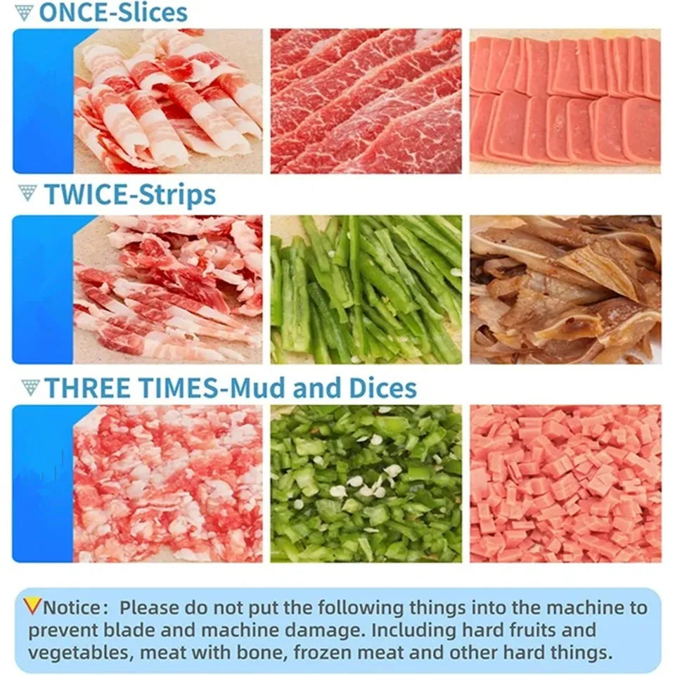 Commercial 2.5mm Electric Meat Cutter Stainless Steel L168