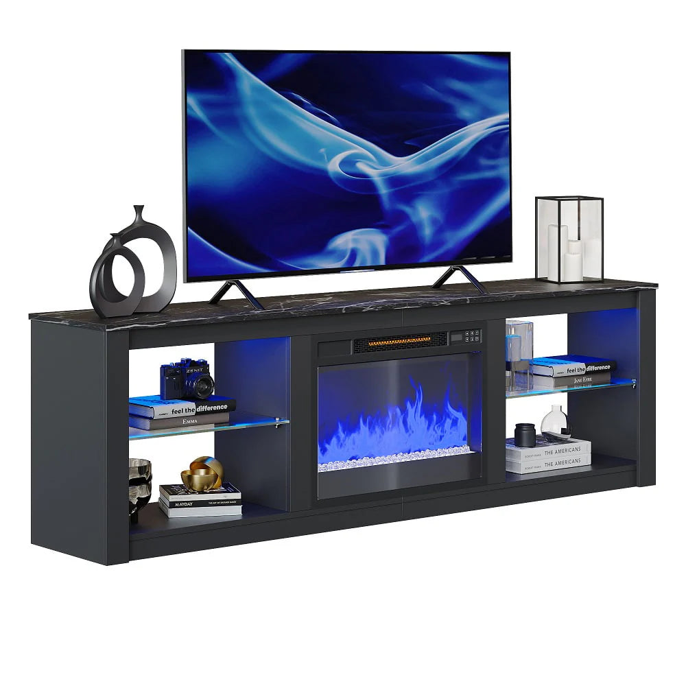 Black Electric Fireplace TV Stand L860