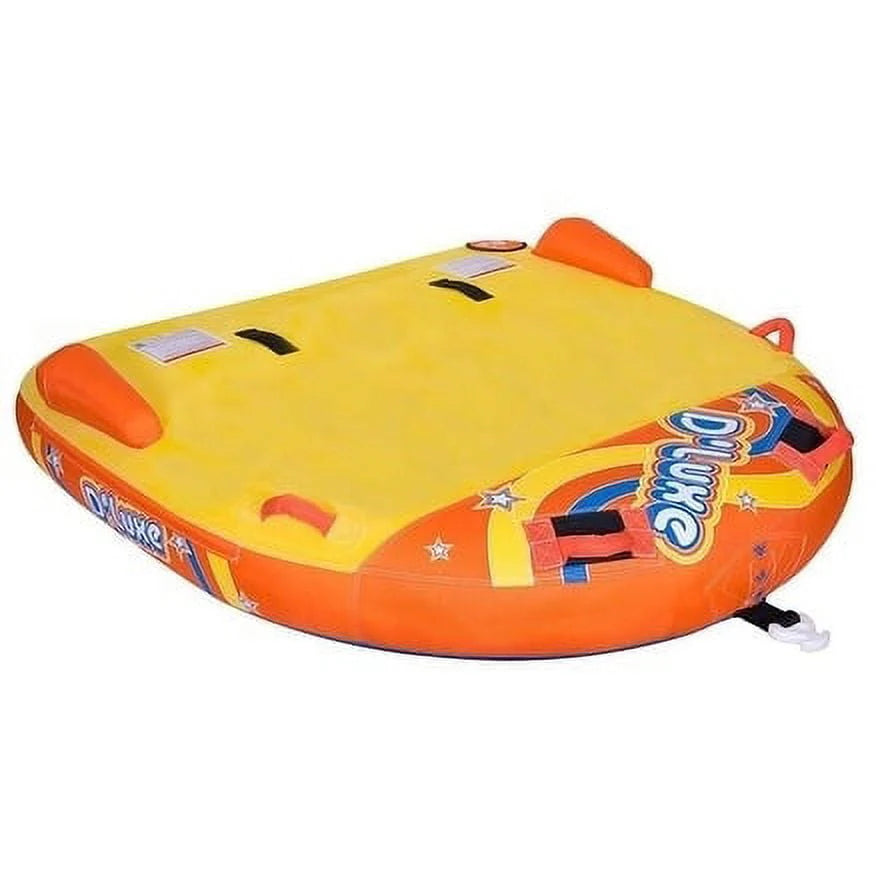 Yellow 70 in. 2 Rider D-Shaped Flocked Tube Q1734