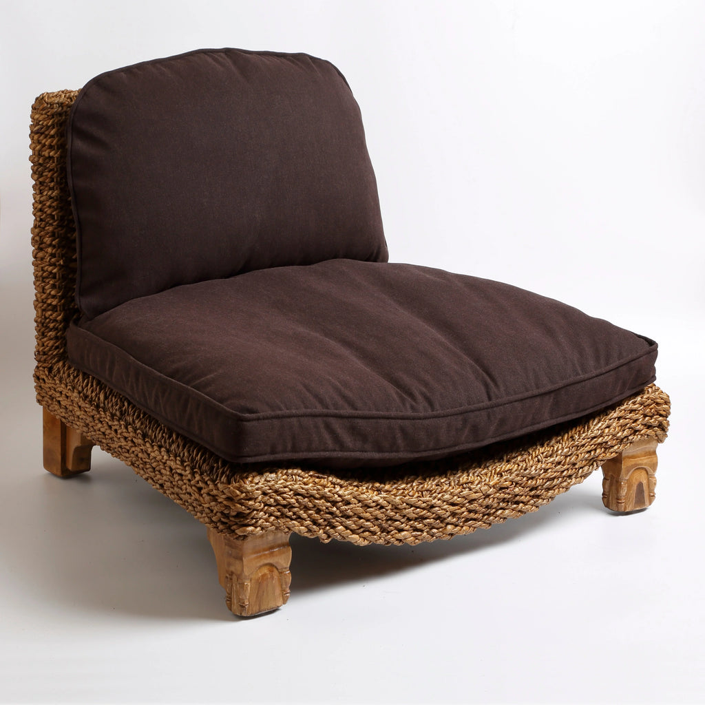 Natural Meditation Chair with Cream Cushion E52781