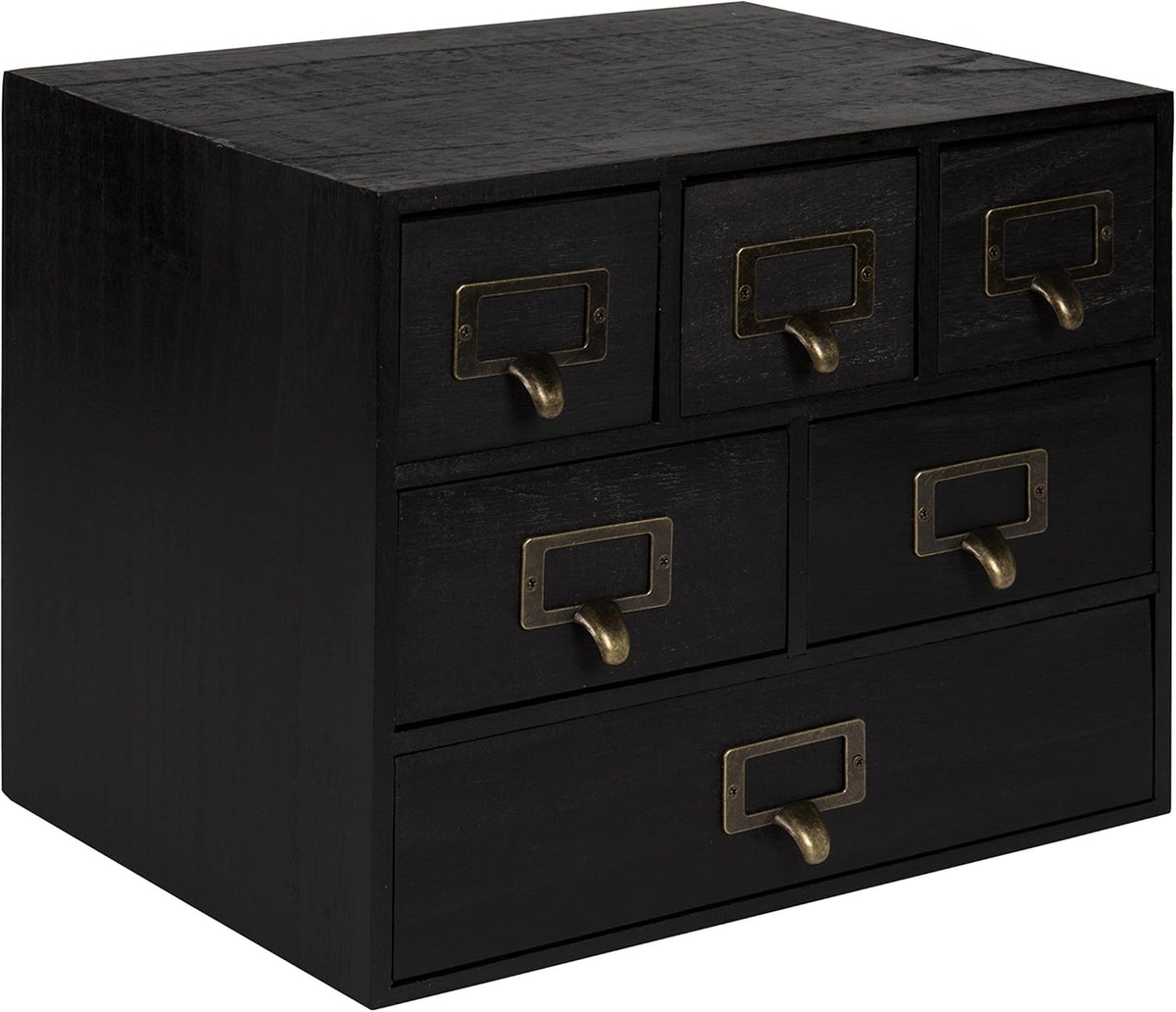 Rustic White Wood Desk Drawer Set with Letter Holder Q73417