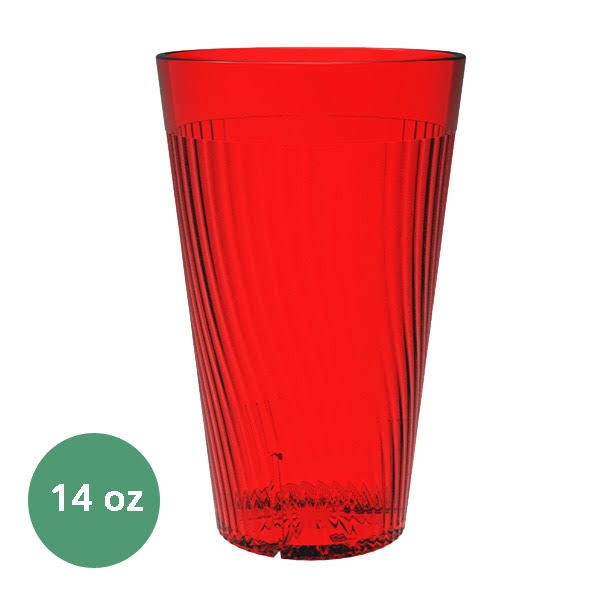 14 oz. Red Polycarbonate Tumbler Pack of 6 Y420886
