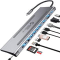 11-in-1 USB C Hub with 100W Power Delivery, 4K 60Hz HDMI, Ethernet, SD Card Reader M521