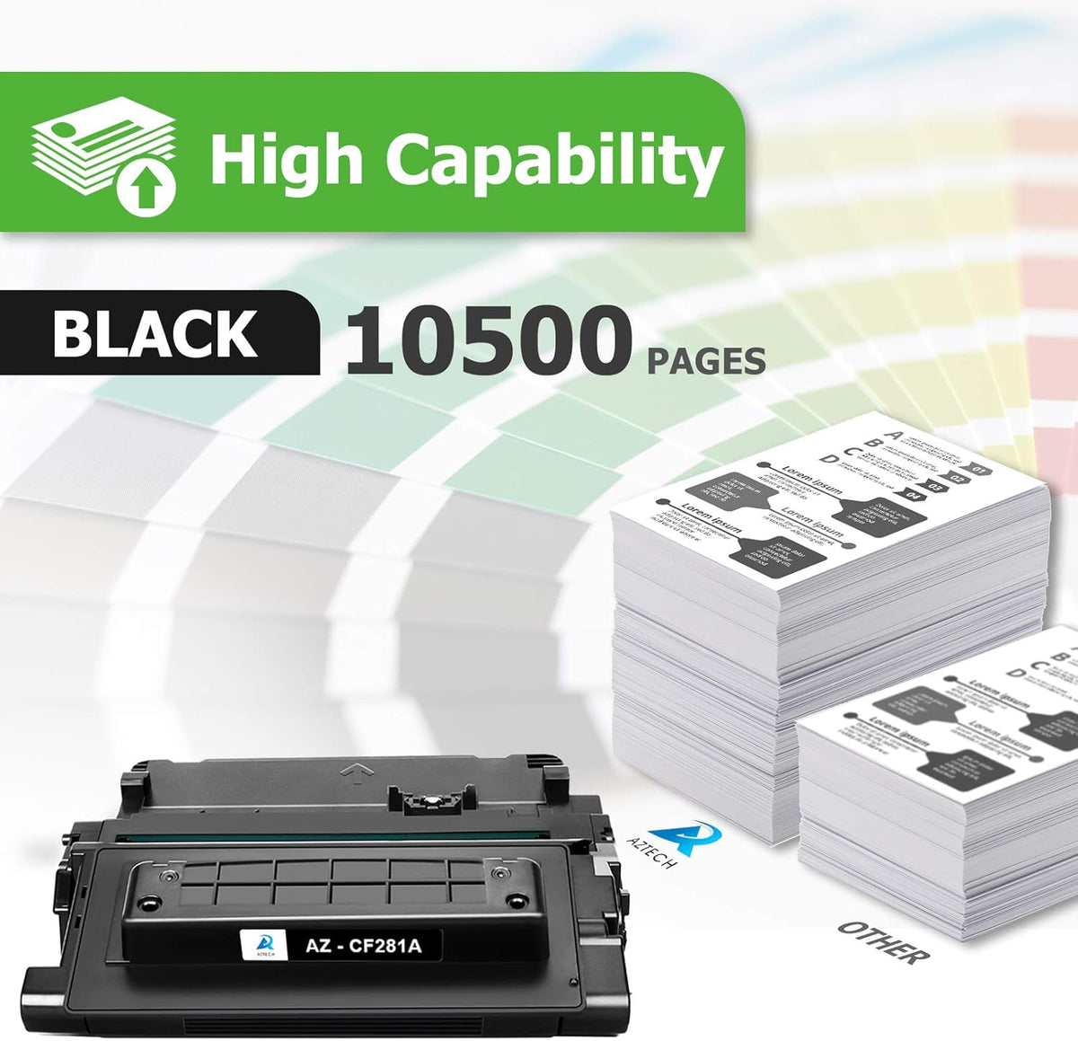 Compatible Toner Cartridge Replacement (Black, 1-Pack) V536019