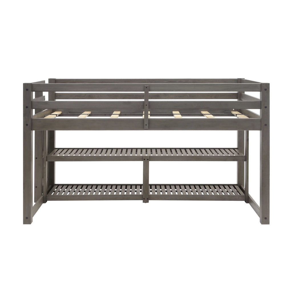 Black Twin Loft Storage Bed I144984
