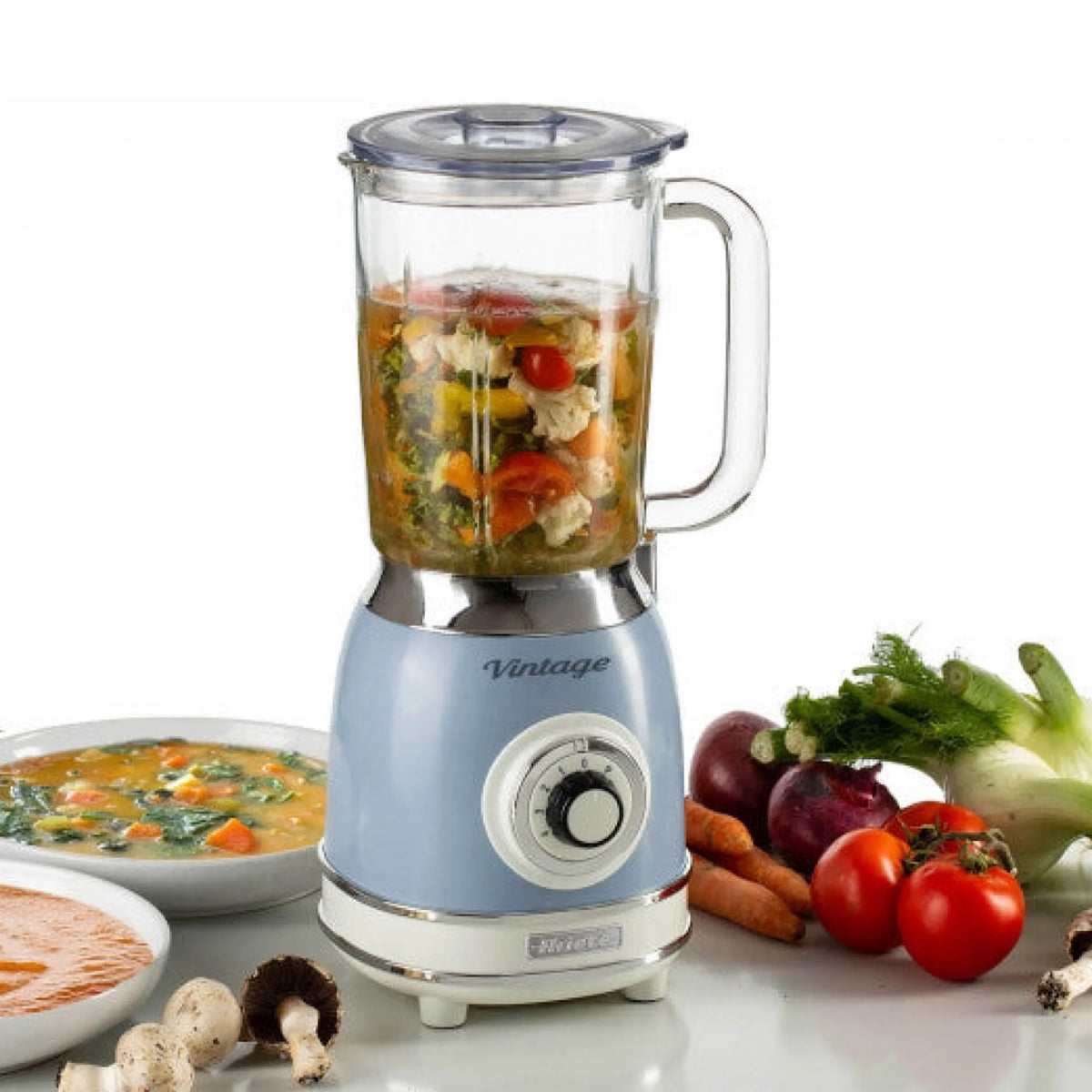 Blue 1000W Glass Cup Blender C664