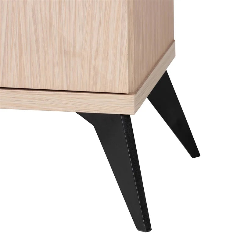 Light Brown and Black Wood Kitchen Cabinet A9028