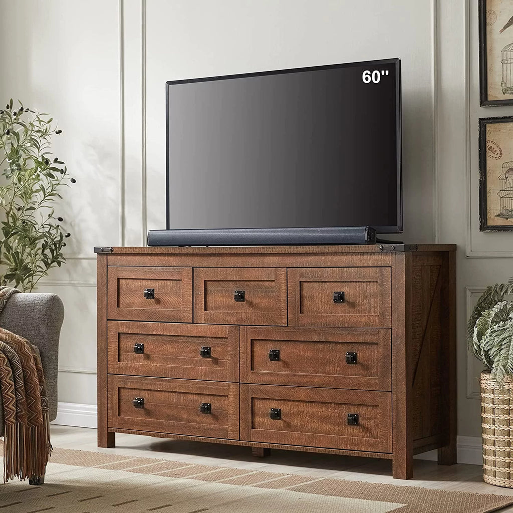 Wood 7 Drawers Dresser Storage Cabinet M970948