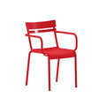 Red Steel Stackable Indoor-Outdoor Chair with Arms R442999