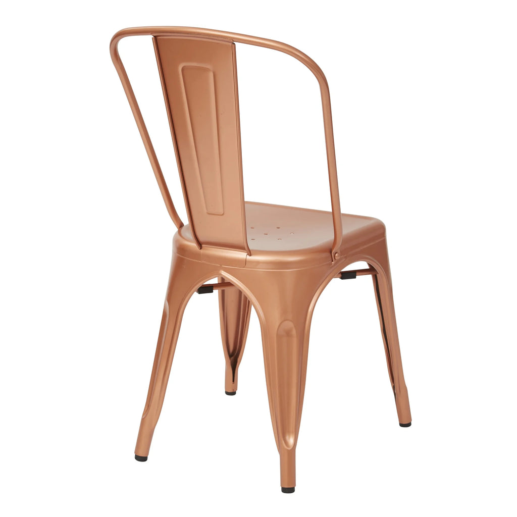 Copper Finish Armless Chair 4 Pack Z13551