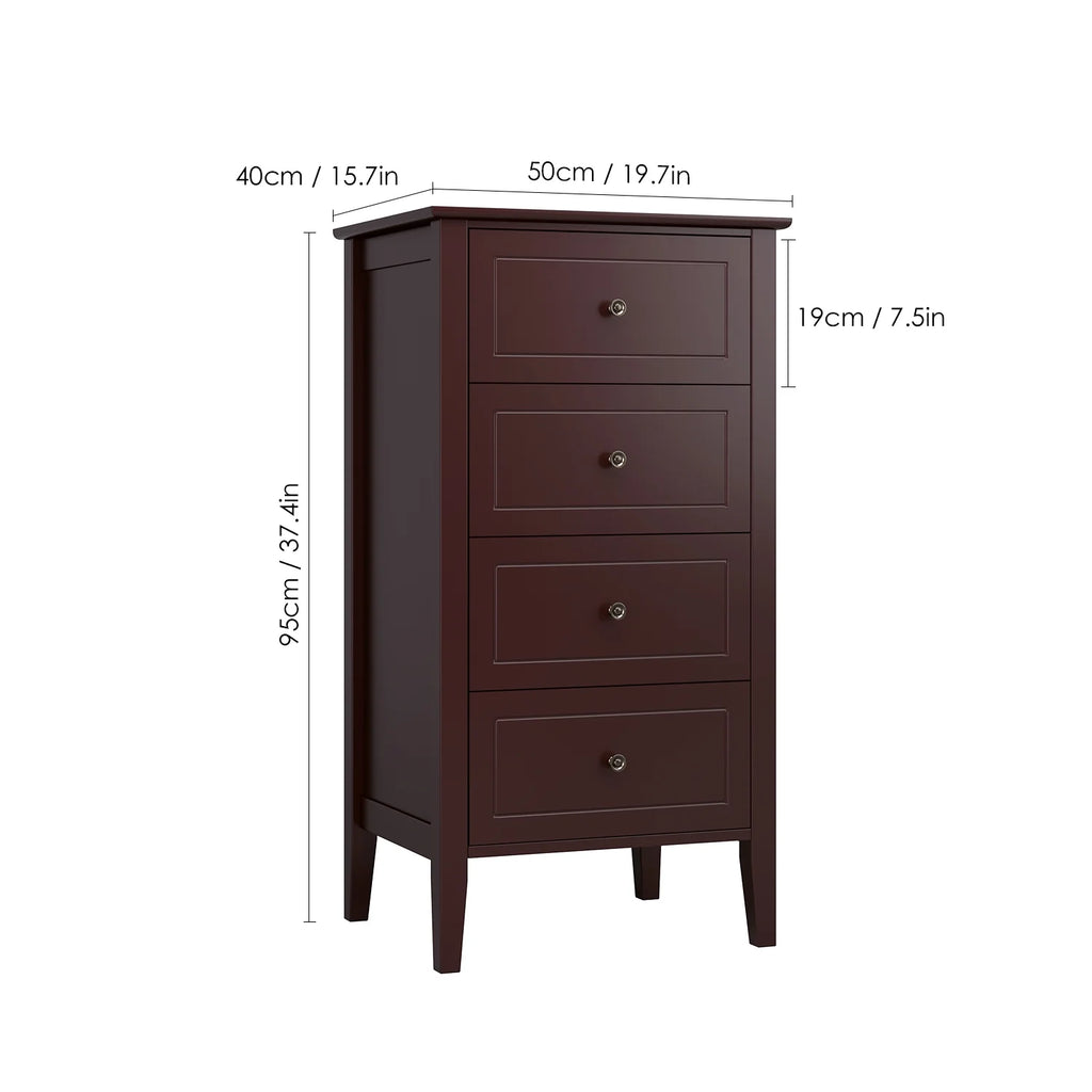 White 4 Drawer Wood Dresser F3167