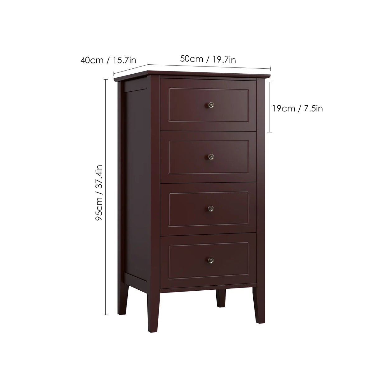 White 4 Drawer Wood Dresser F3167