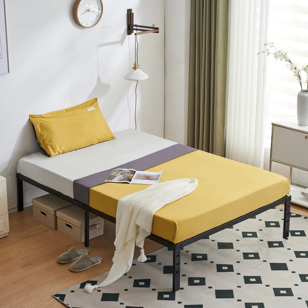 Twin Size Black Metal Platform Bed S91977