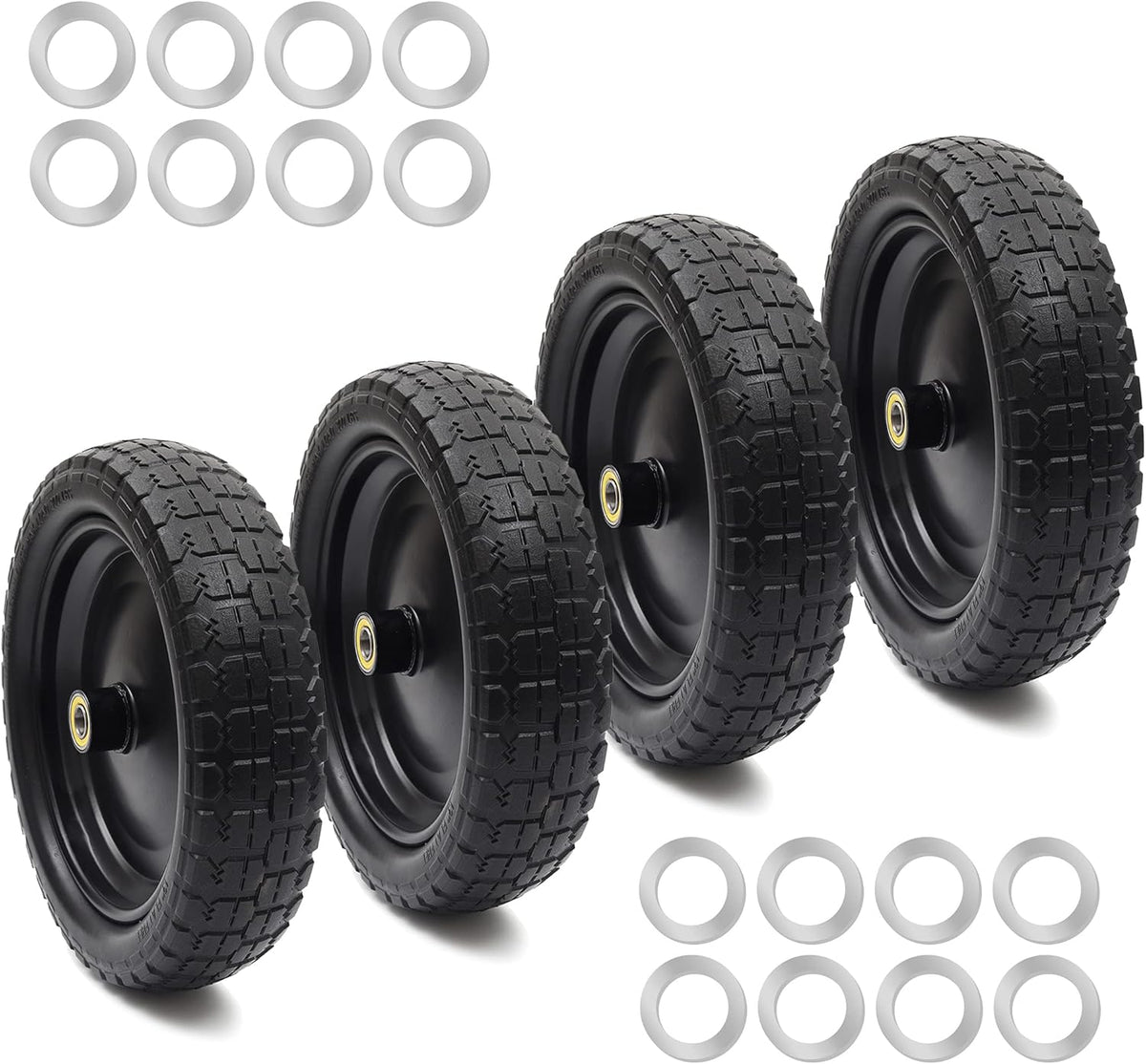 13'' Solid Polyurethane Flat-Free Tire and Wheel Assemblies H151