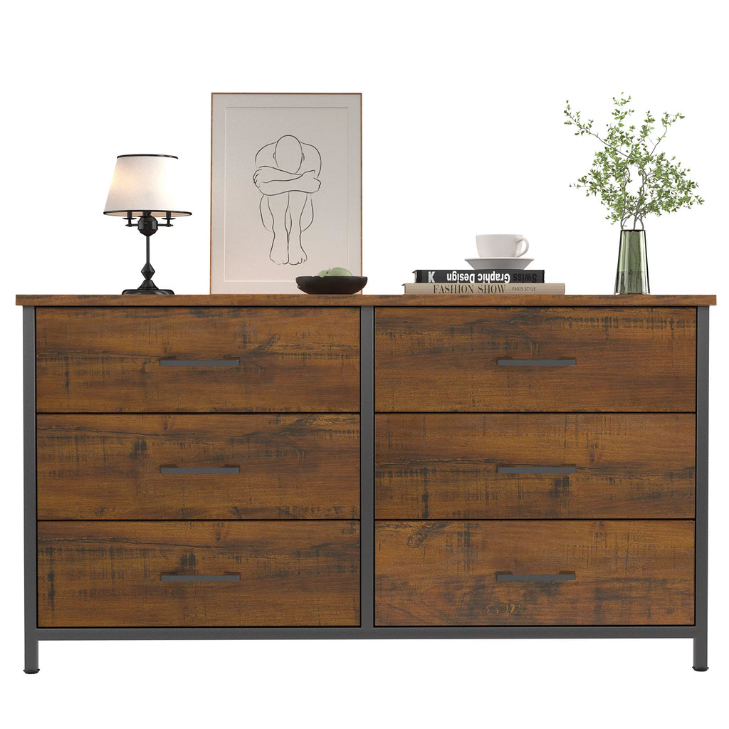6 Drawer Wood Dresser R92164