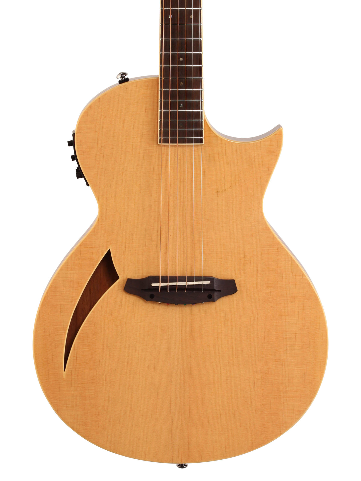 Natural Thinline Acoustic-Electric Guitar R646