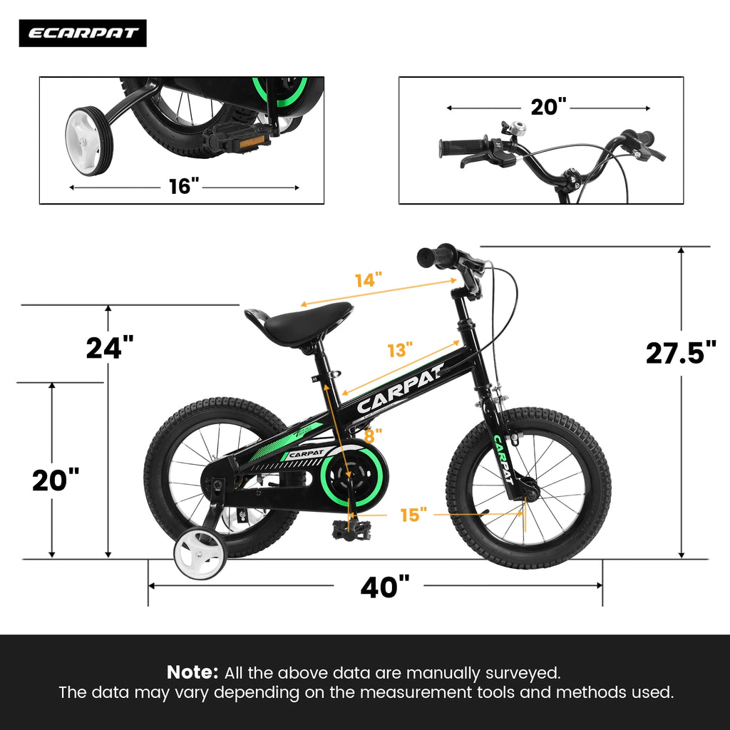 14 Inch Boys Bike with Training Wheels J6895