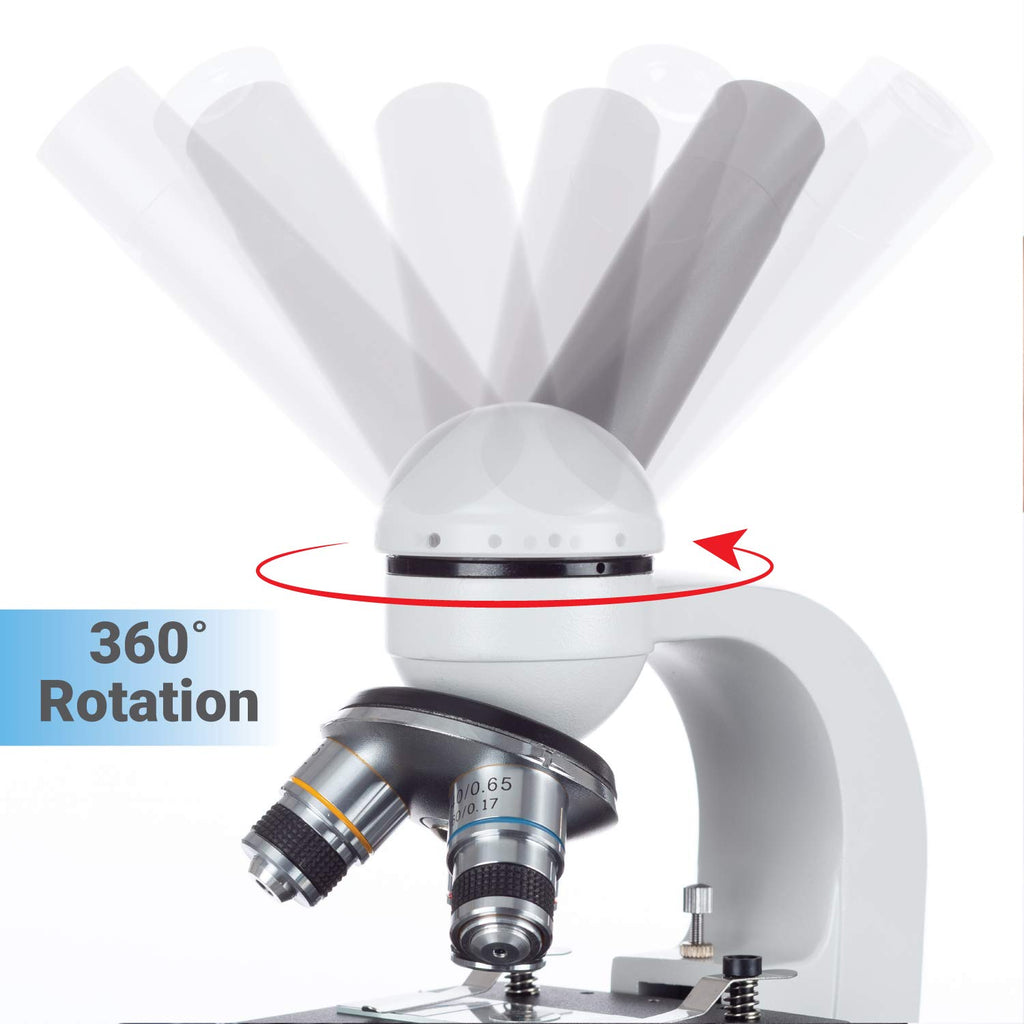 40X-1000X LED Student Microscope with 5MP USB Camera T366