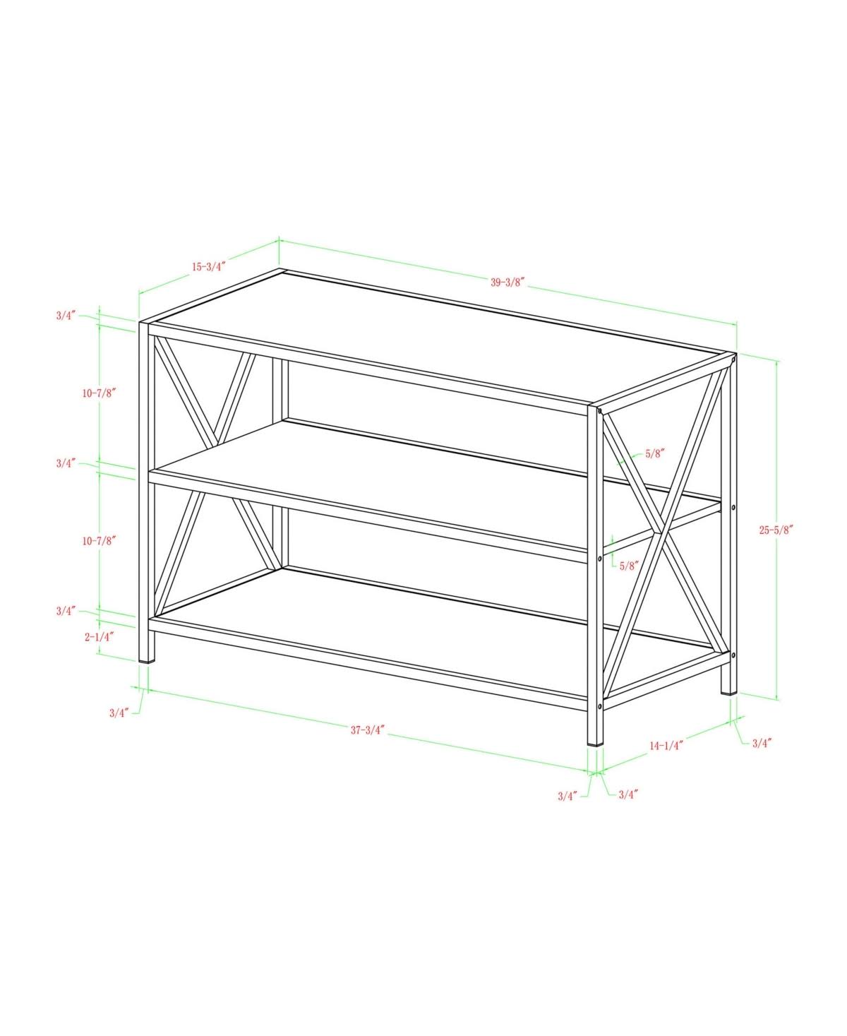 40x22 Industrial Wood Bookcase X2270