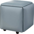 PU Leather Swivel Casters Stackable Ottoman Stool K355976