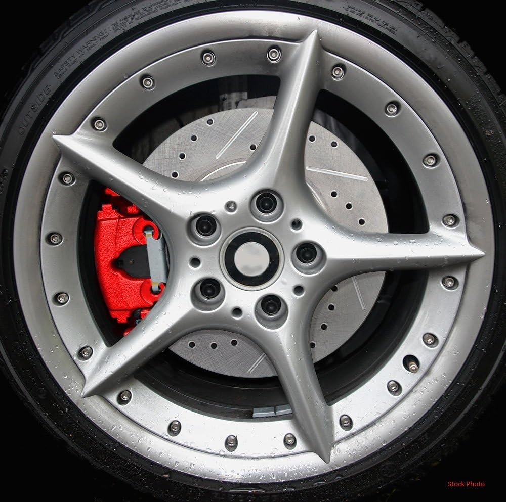 Red Coated Caliper Pair with Hardware Brake Kit L9711