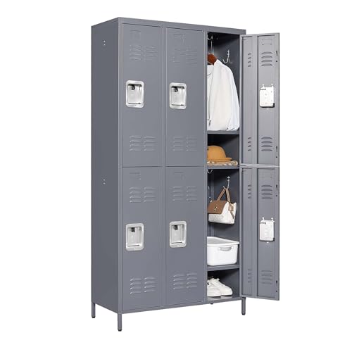 6 Door 72" H Metal Lockers with Lock K904084