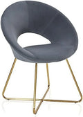 Velvet Accent Chair with Back Golden Metal Legs Z878