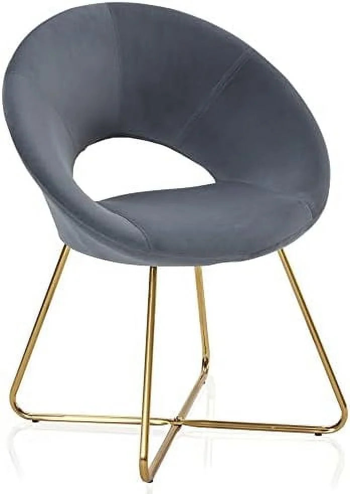 Velvet Accent Chair with Back Golden Metal Legs Z878