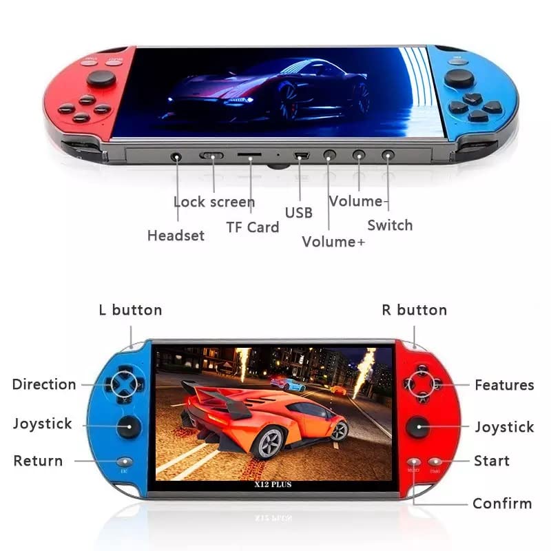 16GB Retro Handheld Games Player 7 Inch Video Game Console F517251