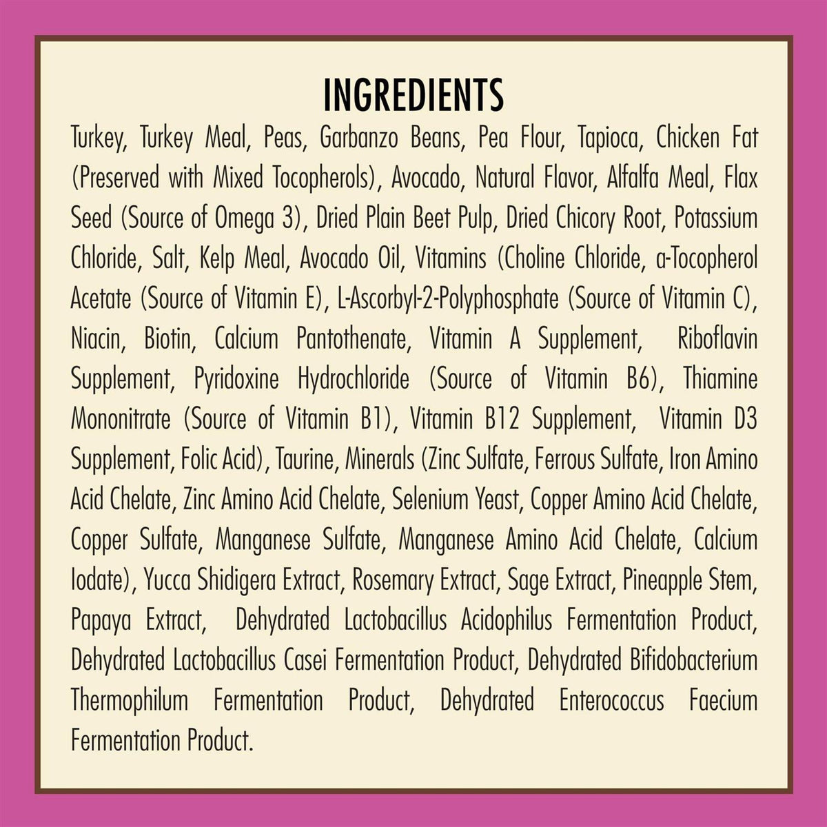 Turkey Recipe Small Breed Dry Dog Food 4lb P668