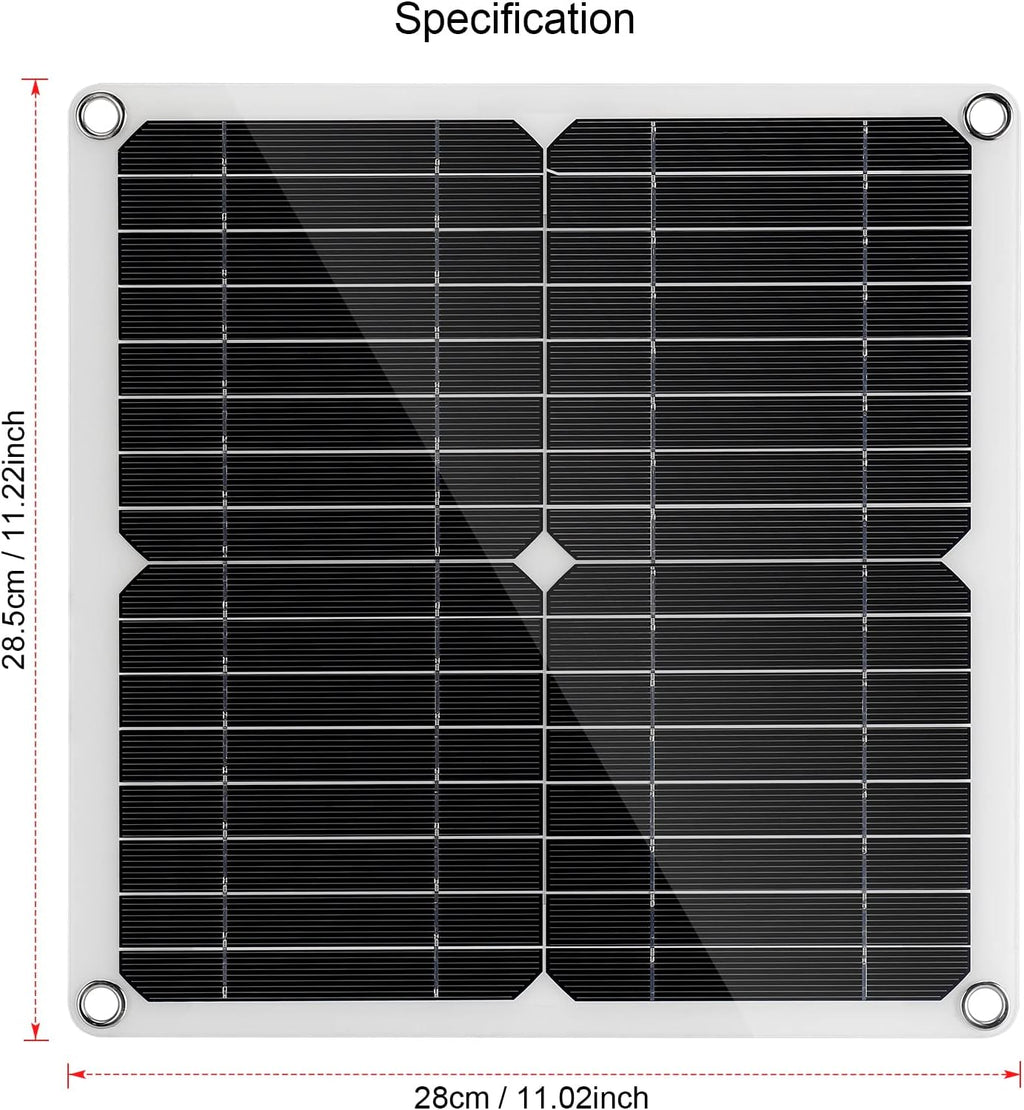20W 16V USB Solar Powered Exhaust Fan Waterproof O22395
