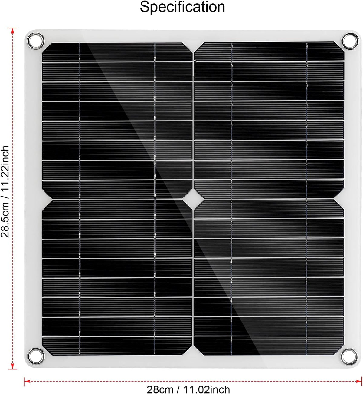 20W 16V USB Solar Powered Exhaust Fan Waterproof O22395