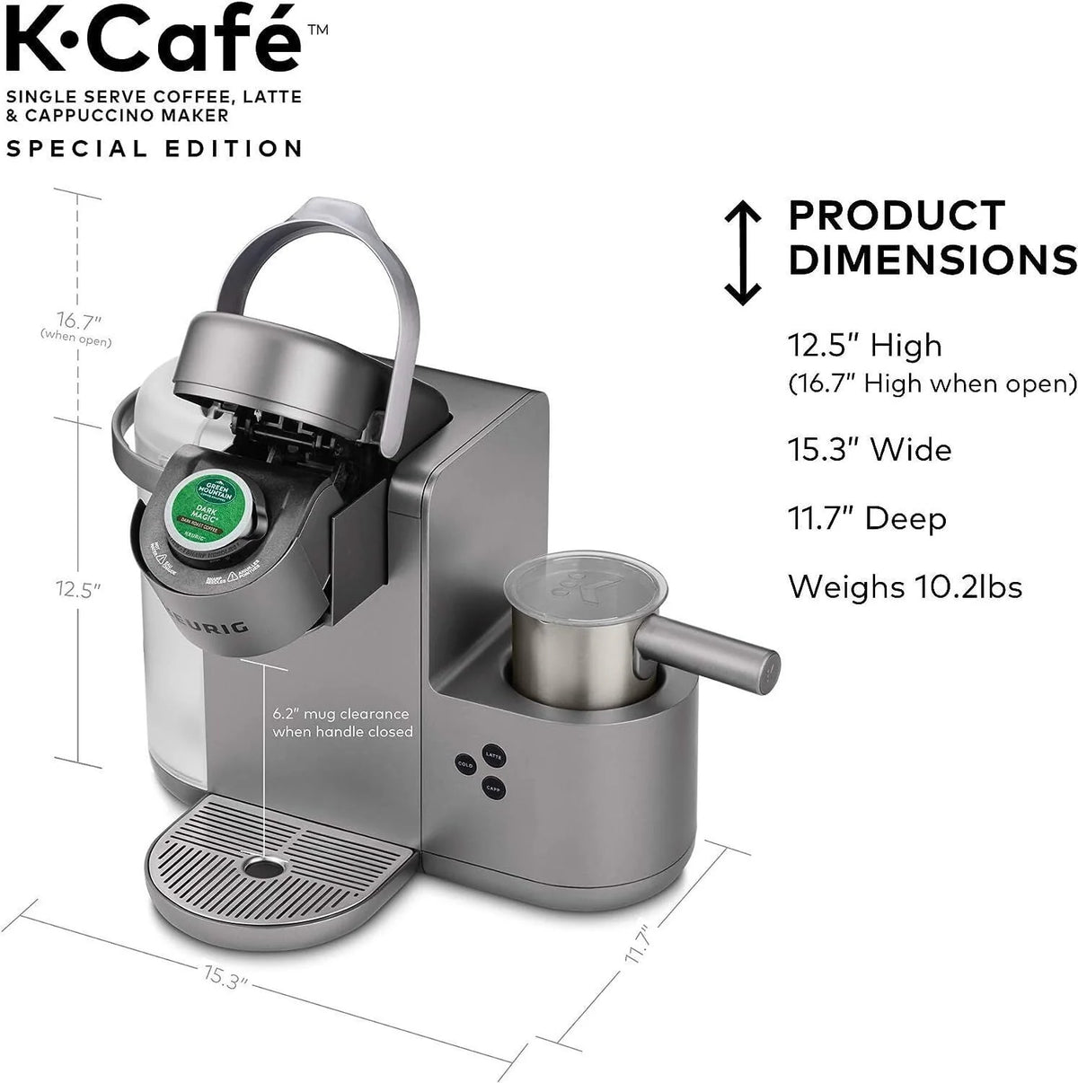 Single-Serve Coffee, Latte, and Cappuccino Maker Y291