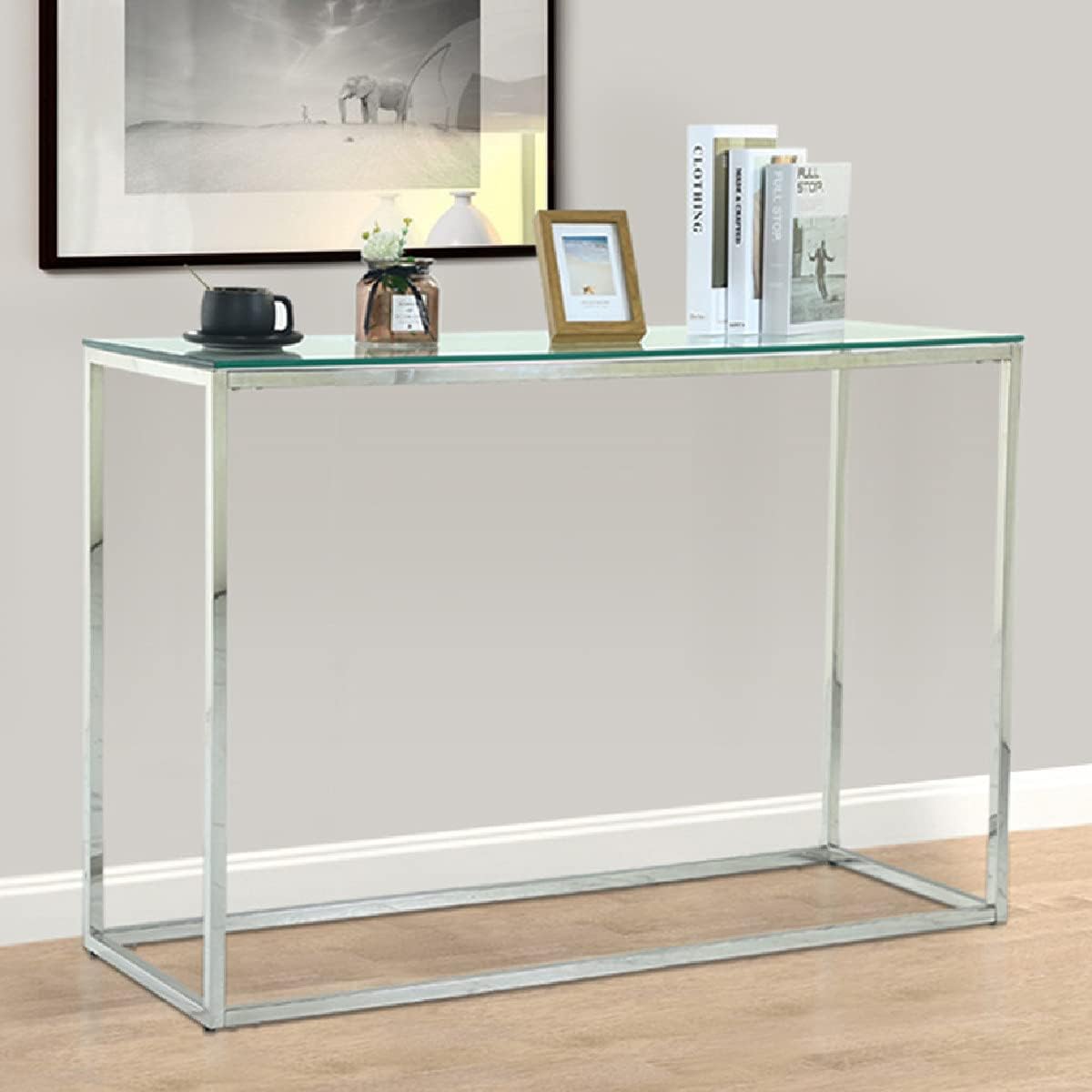 Modern Narrow Glass Console Table A5102