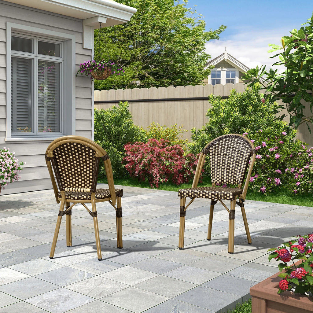 Set of 2 Wicker Dining Chairs C4127