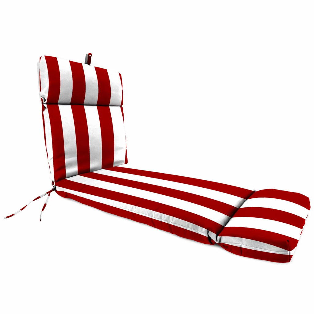 72 x 22 in. Rectangular Outdoor Chaise Lounge Cushion with Ties X482672