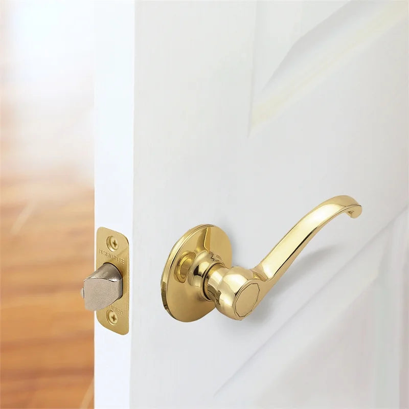 Polished Brass Door Lever E7806