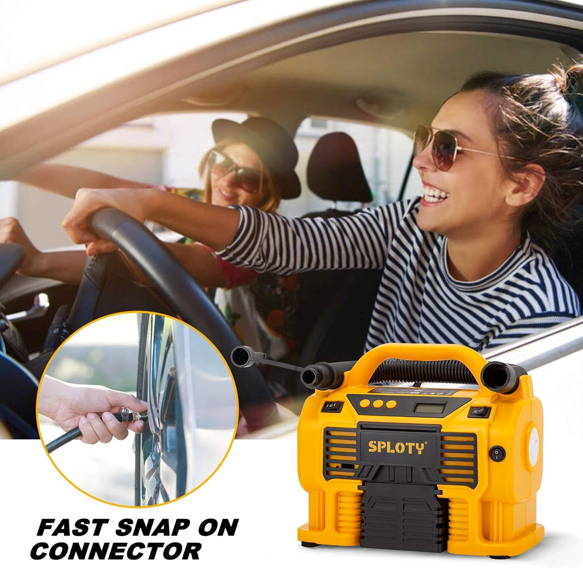 Air Compressor Tire Inflator 110V AC or 12V DC 160Psi E22270