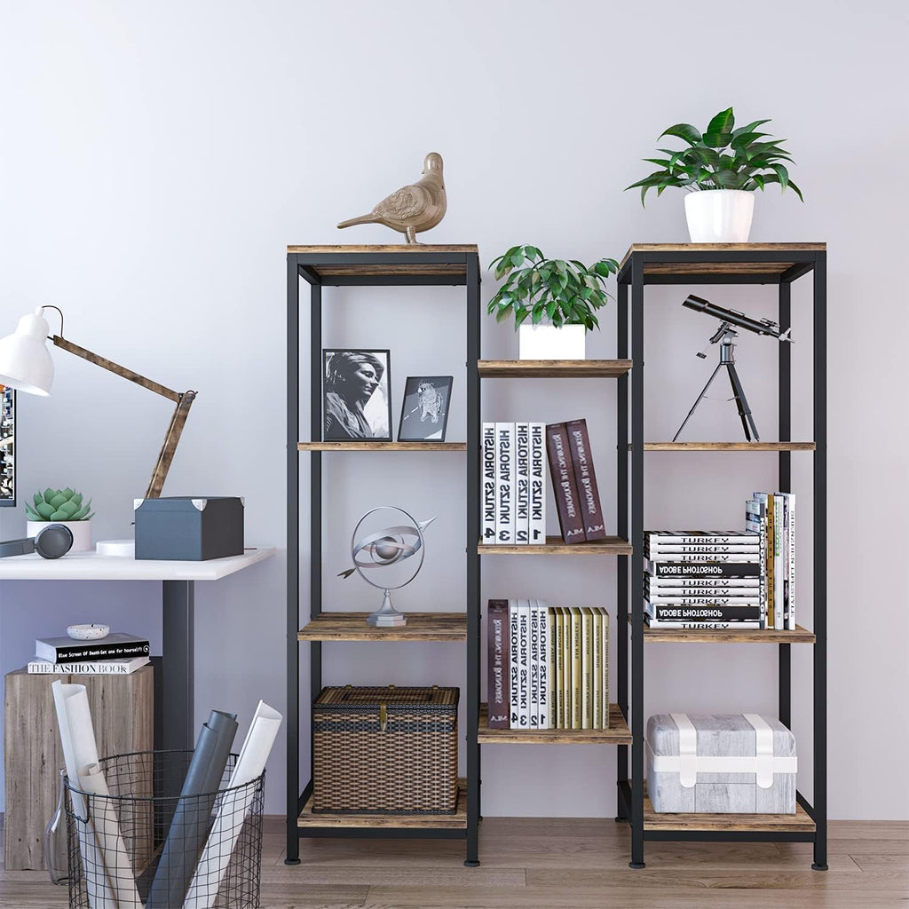 4 Tier Wood and Metal Bookshelf N121108